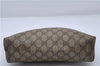 Authentic GUCCI Clutch Bag GG PVC Leather 0141156088 Brown 5665C