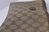 Authentic GUCCI Clutch Bag GG PVC Leather 0141156088 Brown 5665C