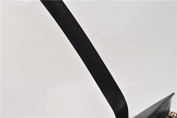 Auth Louis Vuitton Epi Saint Jacques Poignet Long Shoulder Bag Black LV 5667E