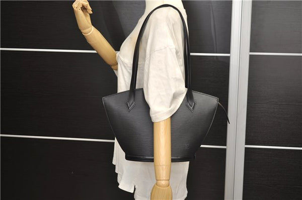 Auth Louis Vuitton Epi Saint Jacques Poignet Long Shoulder Bag Black LV 5667E