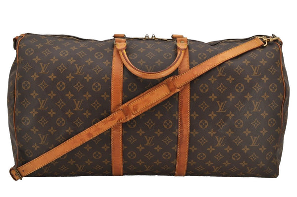 Authentic Louis Vuitton Monogram Keepall Bandouliere 60 M41412 Boston Bag 5667I