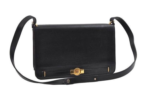 Authentic Christian Dior Vintage Shoulder Hand Bag Purse Leather Black 5669I