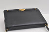 Authentic Christian Dior Vintage Shoulder Hand Bag Purse Leather Black 5669I