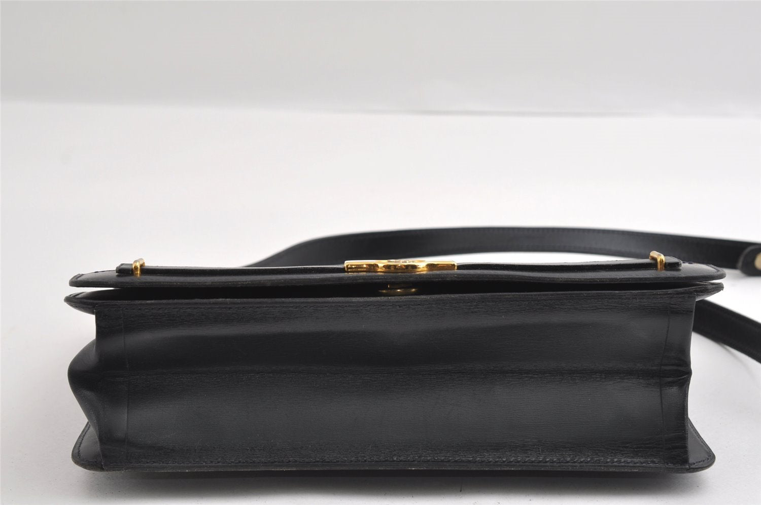Authentic Christian Dior Vintage Shoulder Hand Bag Purse Leather Black 5669I