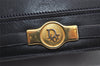 Authentic Christian Dior Vintage Shoulder Hand Bag Purse Leather Black 5669I