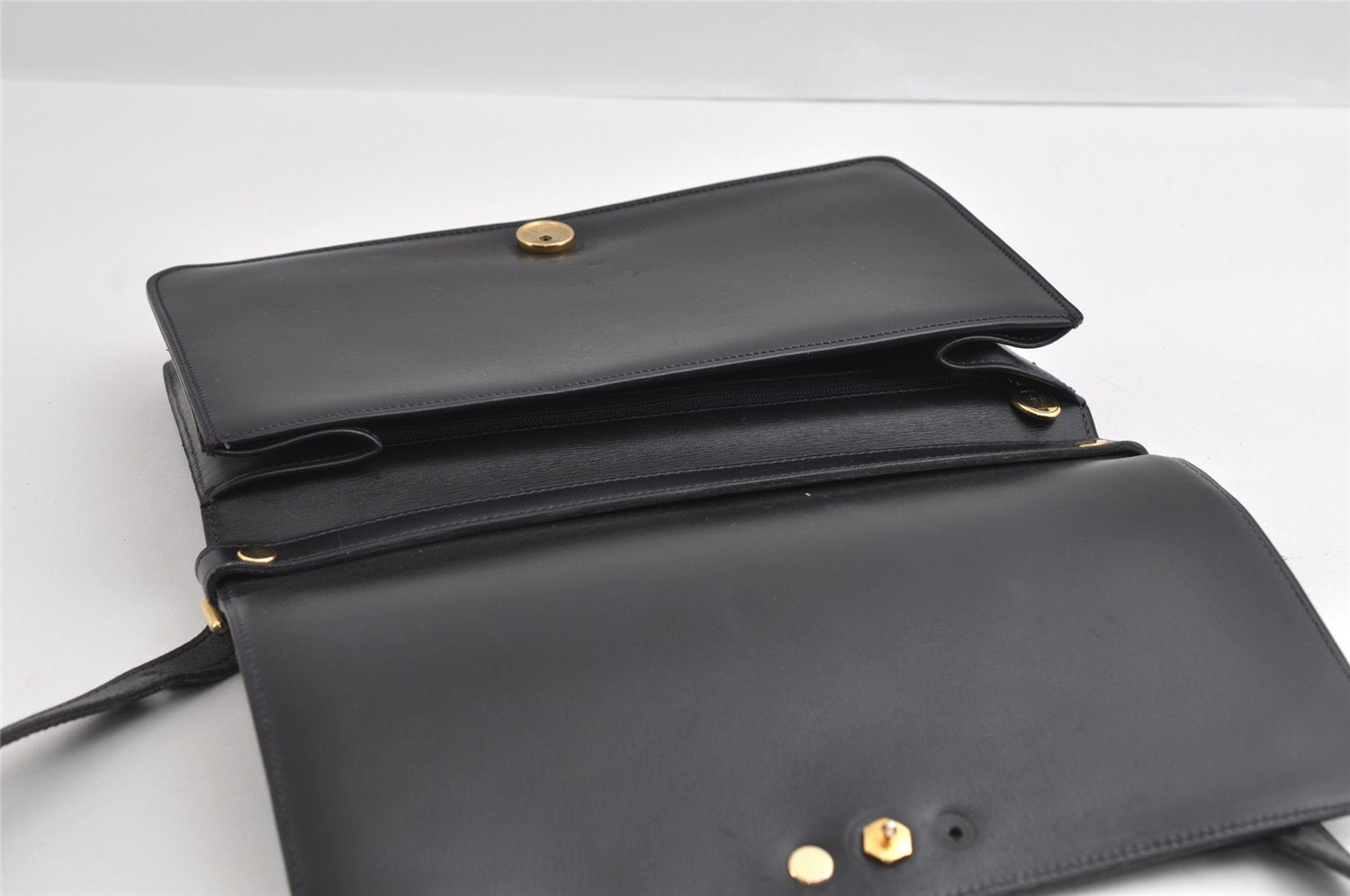 Authentic Christian Dior Vintage Shoulder Hand Bag Purse Leather Black 5669I