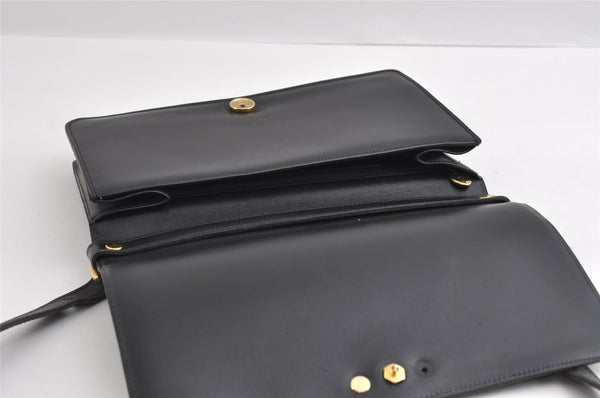 Authentic Christian Dior Vintage Shoulder Hand Bag Purse Leather Black 5669I