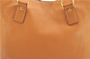 Authentic PRADA VIT DAINO Leather Nappa Shoulder Tote Bag BR4372 Brown 5671F