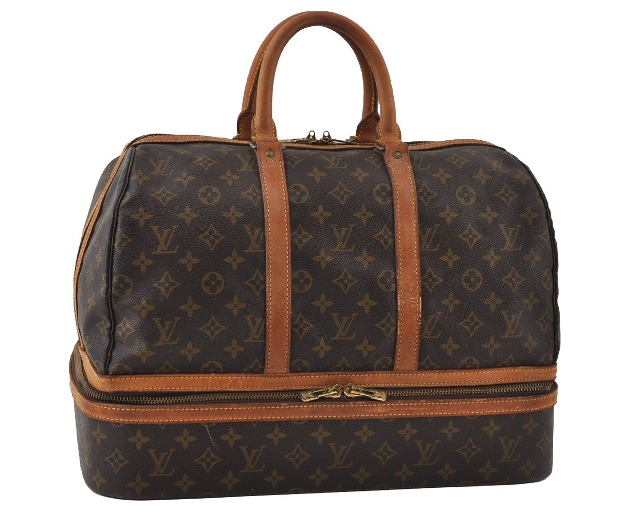 Authentic Louis Vuitton Monogram Sac Sport Travel Hand Bag M41444 LV 5671I