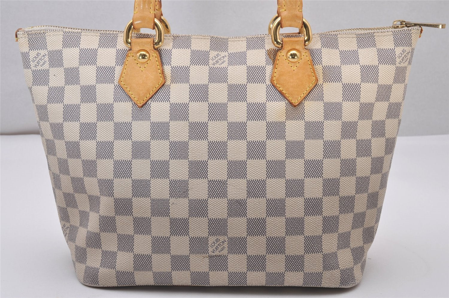 Authentic Louis Vuitton Damier Azur Saleya PM Shoulder Tote Bag N51186 LV 5672I
