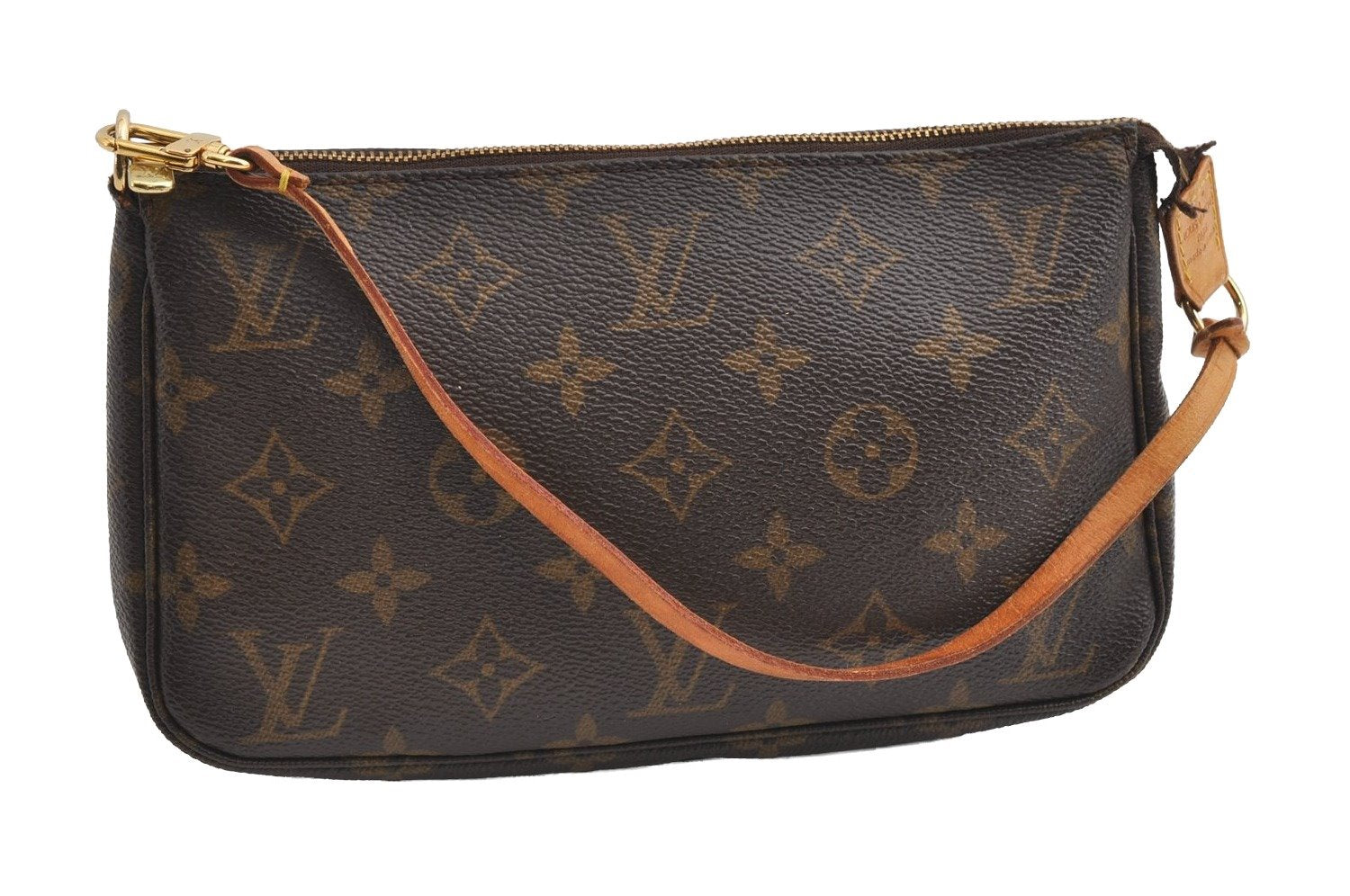 Authentic Louis Vuitton Monogram Pochette Accessoires Pouch M51980 LV 5674I