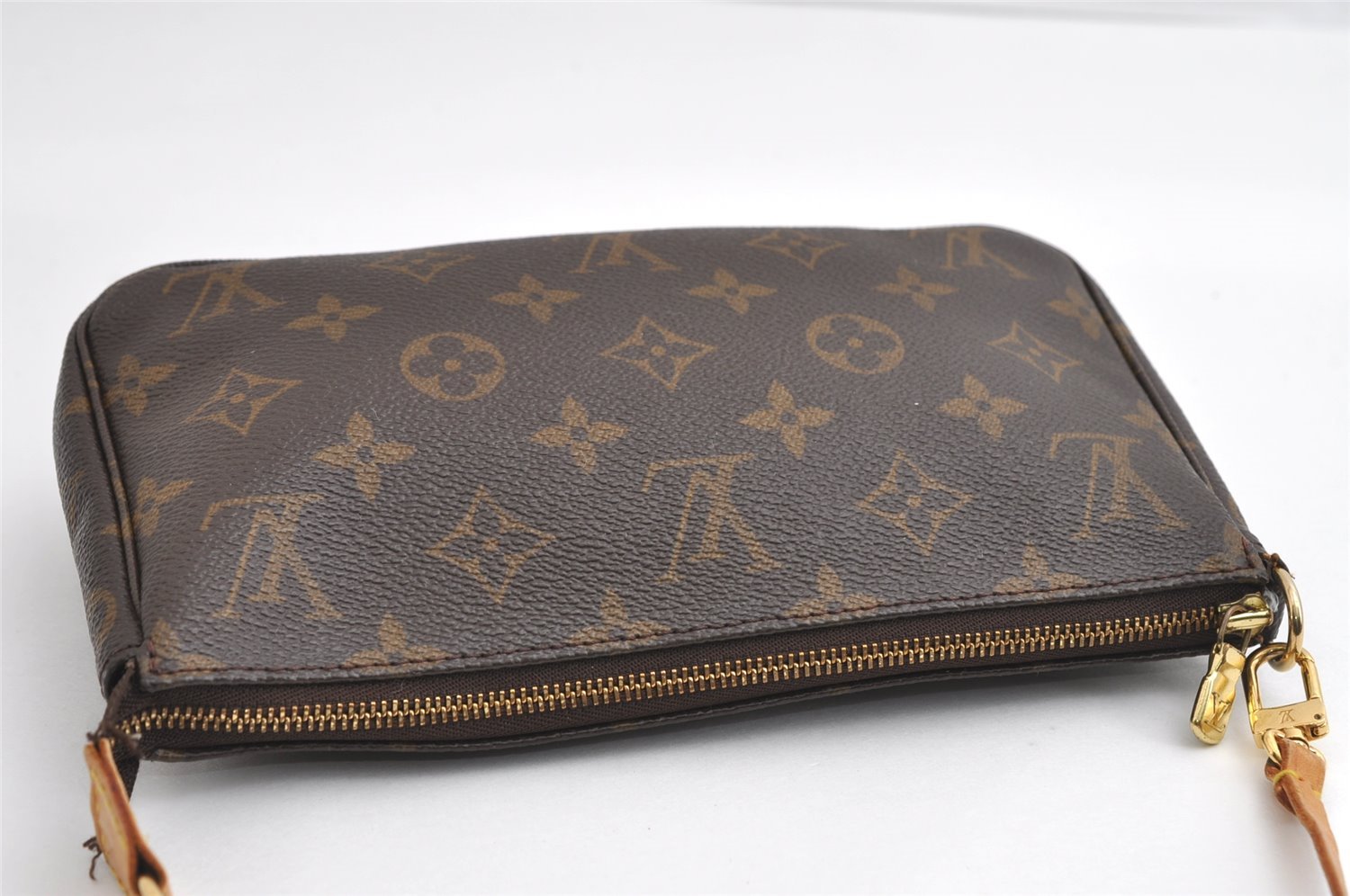 Authentic Louis Vuitton Monogram Pochette Accessoires Pouch M51980 LV 5674I