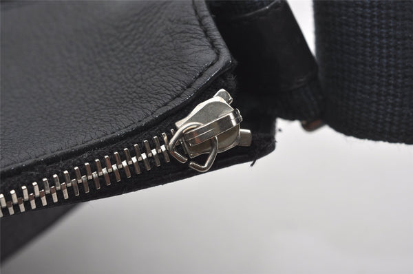 Authentic Christian Dior Trotter Shoulder Cross Body Bag Canvas Black 5675I