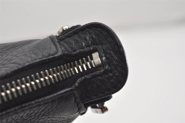 Authentic Christian Dior Trotter Shoulder Cross Body Bag Canvas Black 5675I