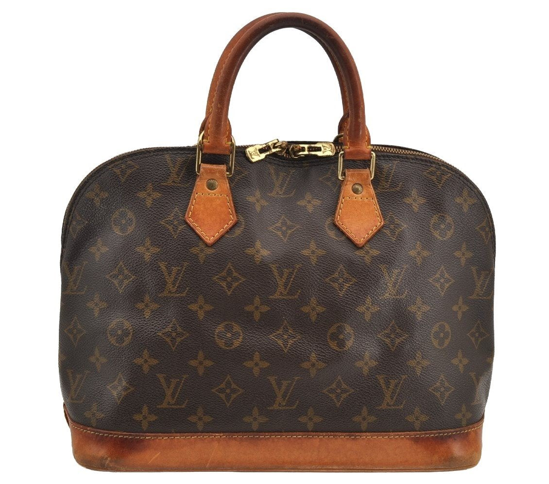 Authentic Louis Vuitton Monogram Alma Hand Bag Purse M51130 LV 5676I