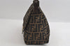 Authentic FENDI Zucca Mamma Baguette Shoulder Bag Canvas Leather Brown 5678I