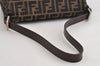 Authentic FENDI Zucca Mamma Baguette Shoulder Bag Canvas Leather Brown 5678I