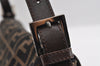 Authentic FENDI Zucca Mamma Baguette Shoulder Bag Canvas Leather Brown 5678I