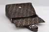 Authentic FENDI Zucca Mamma Baguette Shoulder Bag Canvas Leather Brown 5678I