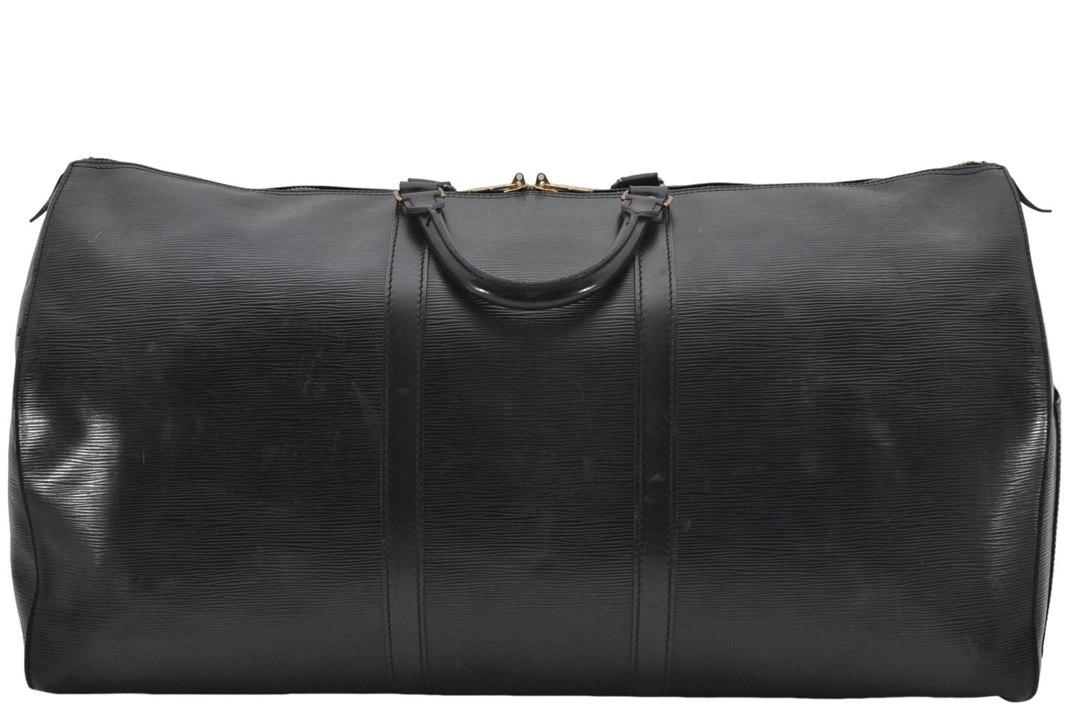 Authentic Louis Vuitton Epi Keepall 60 Boston Travel Bag Black M42942 LV 5679D