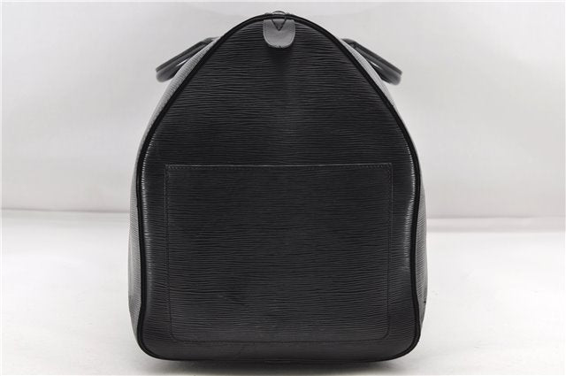 Authentic Louis Vuitton Epi Keepall 60 Boston Travel Bag Black M42942 LV 5679D