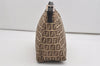 Authentic FENDI Zucchino Vintage Hand Bag Purse Canvas Leather Brown 5679I