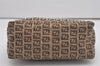 Authentic FENDI Zucchino Vintage Hand Bag Purse Canvas Leather Brown 5679I