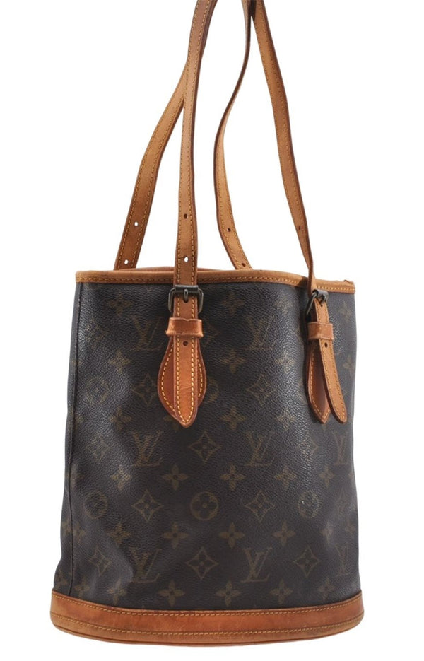 Authentic Louis Vuitton Monogram Bucket PM Shoulder Bag Old Model LV 5680D