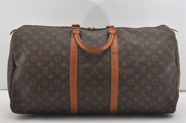 Authentic Louis Vuitton Monogram Keepall 55 Travel Boston Bag M41424 LV 5680I