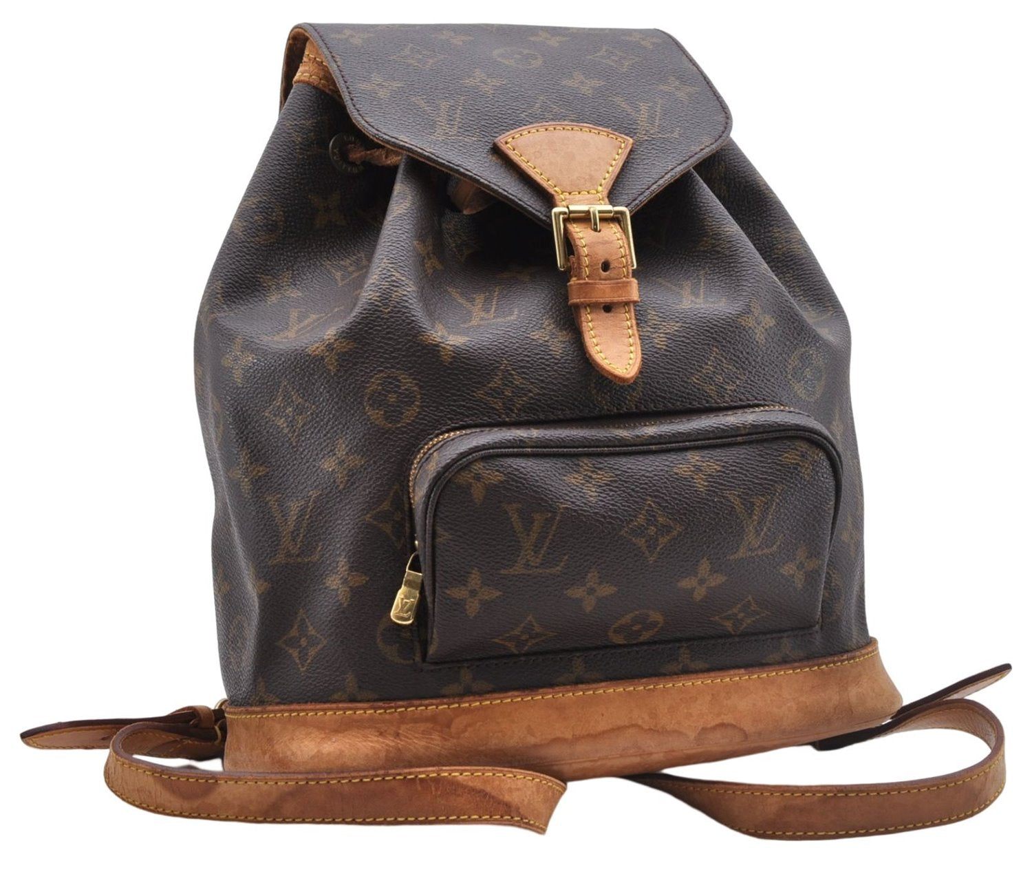 Authentic Louis Vuitton Monogram Montsouris MM Backpack M51136 LV 5681D