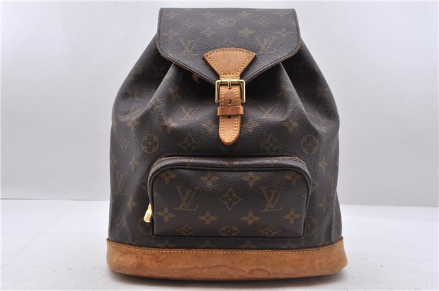 Authentic Louis Vuitton Monogram Montsouris MM Backpack M51136 LV 5681D