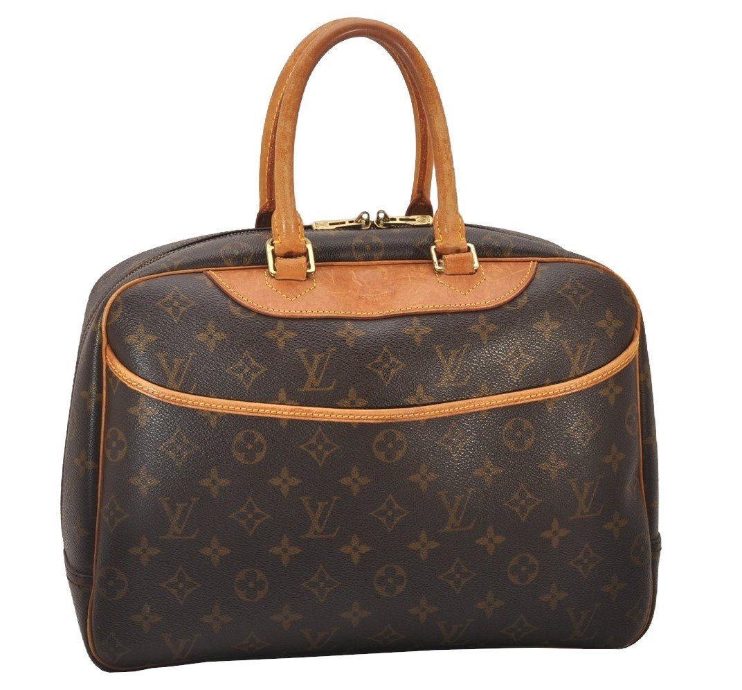 Authentic Louis Vuitton Monogram Deauville Hand Bag M47270 LV Junk 5681I