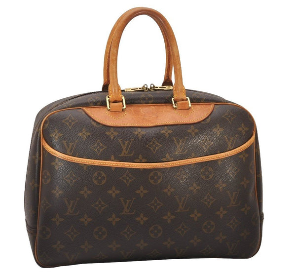 Authentic Louis Vuitton Monogram Deauville Hand Bag M47270 LV Junk 5681I