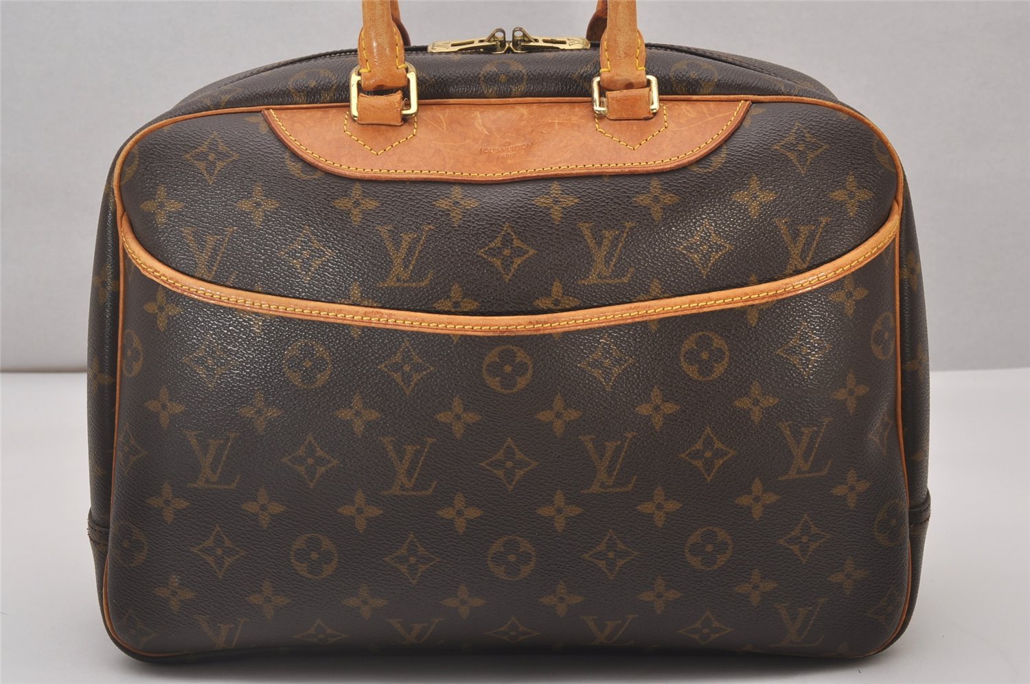 Authentic Louis Vuitton Monogram Deauville Hand Bag M47270 LV Junk 5681I