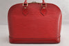 Authentic Louis Vuitton Epi Alma PM Hand Bag Red M52147 LV 5682I