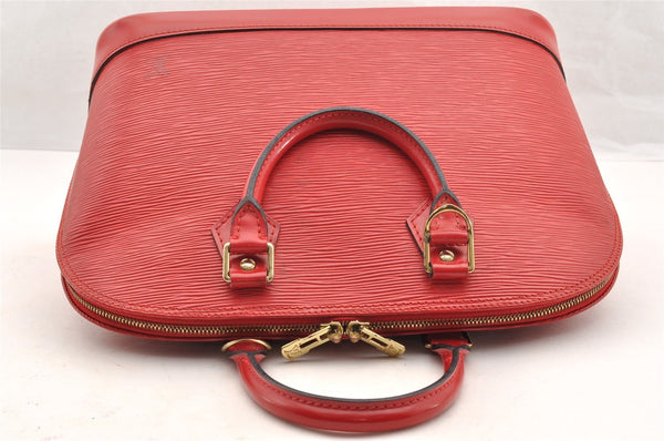 Authentic Louis Vuitton Epi Alma PM Hand Bag Red M52147 LV 5682I