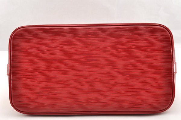 Authentic Louis Vuitton Epi Alma PM Hand Bag Red M52147 LV 5682I