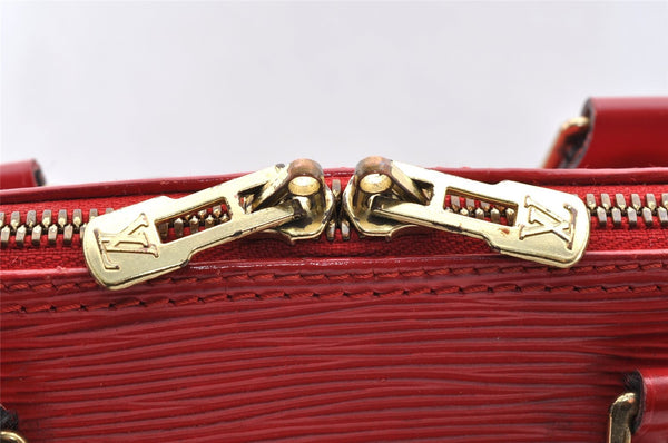 Authentic Louis Vuitton Epi Alma PM Hand Bag Red M52147 LV 5682I