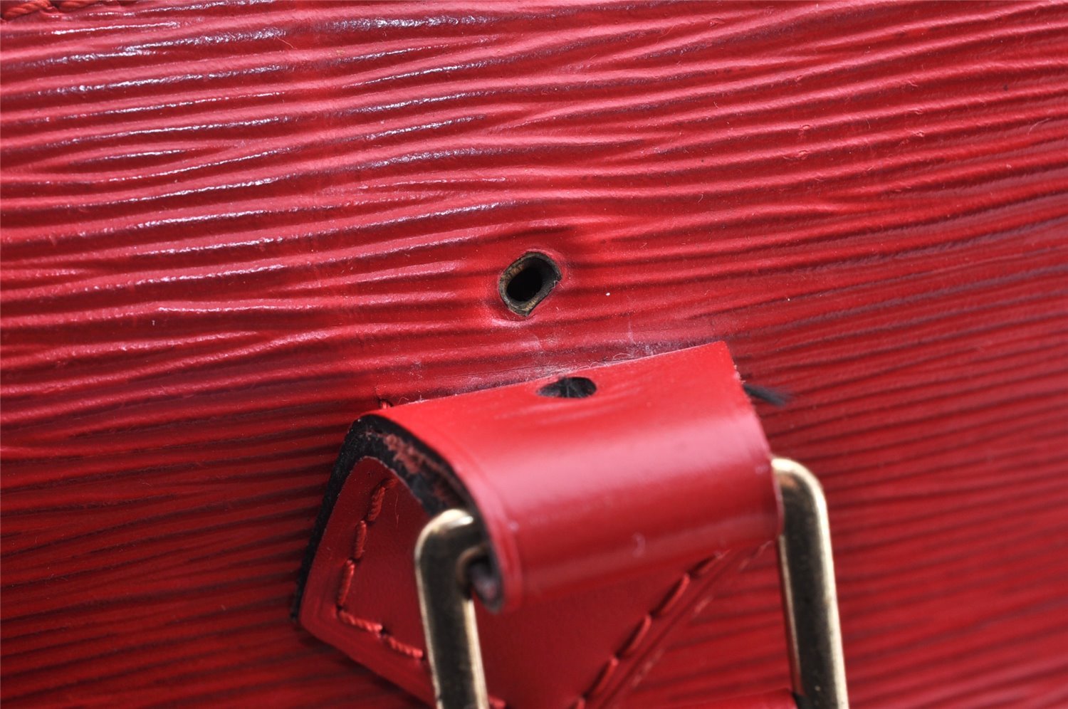 Authentic Louis Vuitton Epi Alma PM Hand Bag Red M52147 LV 5682I