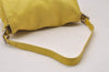 Authentic FENDI Mamma Baguette Shoulder Hand Bag Purse Leather Yellow 5683I