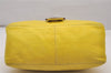 Authentic FENDI Mamma Baguette Shoulder Hand Bag Purse Leather Yellow 5683I