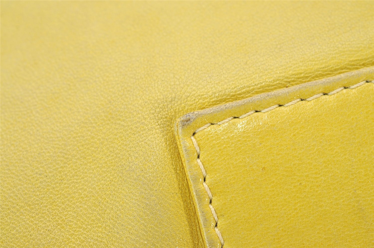 Authentic FENDI Mamma Baguette Shoulder Hand Bag Purse Leather Yellow 5683I