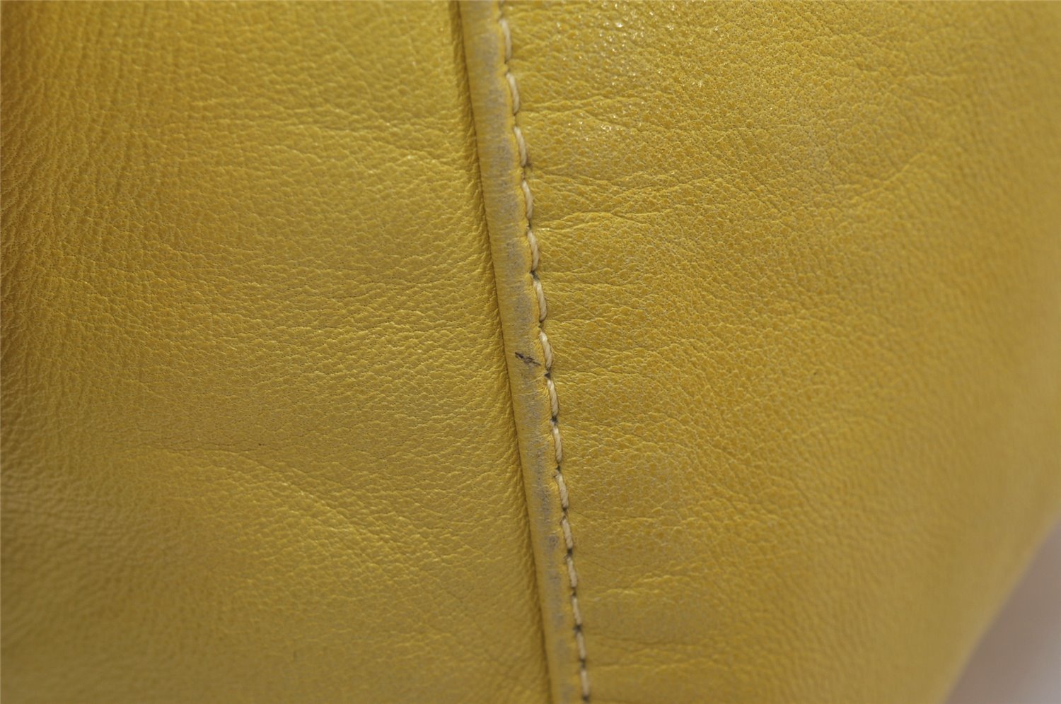 Authentic FENDI Mamma Baguette Shoulder Hand Bag Purse Leather Yellow 5683I