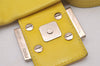 Authentic FENDI Mamma Baguette Shoulder Hand Bag Purse Leather Yellow 5683I