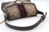 Authentic GUCCI Horsebit Shoulder Hand Bag GG Canvas Leather 145999 Brown 5684C