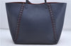 Authentic Louis Vuitton Lock Me Cabas Shoulder Tote Bag Navy Red M54682 LV 5685D