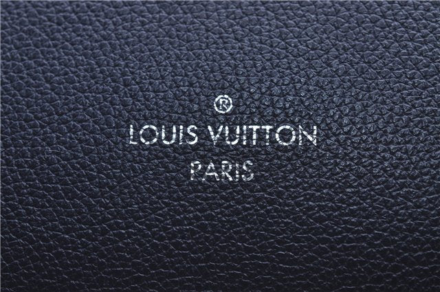 Authentic Louis Vuitton Lock Me Cabas Shoulder Tote Bag Navy Red M54682 LV 5685D