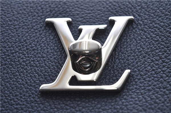 Authentic Louis Vuitton Lock Me Cabas Shoulder Tote Bag Navy Red M54682 LV 5685D