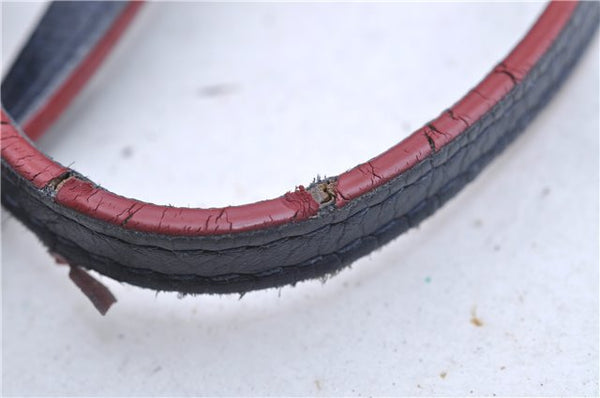 Authentic Louis Vuitton Lock Me Cabas Shoulder Tote Bag Navy Red M54682 LV 5685D