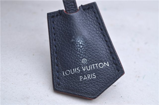 Authentic Louis Vuitton Lock Me Cabas Shoulder Tote Bag Navy Red M54682 LV 5685D